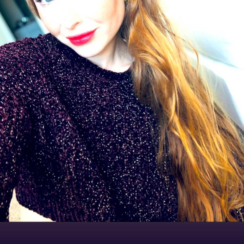 Plum sparkle sweater